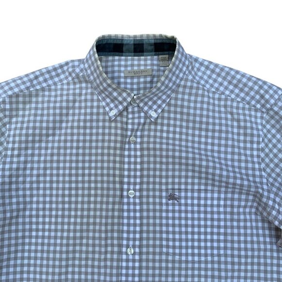 Vintage Burberry Striped Button Up Dress Shirt XXL - Picture 1 of 8